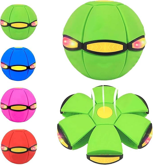 Magic Ball, Magic Metaball, Children Bouncing Ball, Parent-Child Interaction, Dual Form Freely Switchable, with 6 Light for Kid
