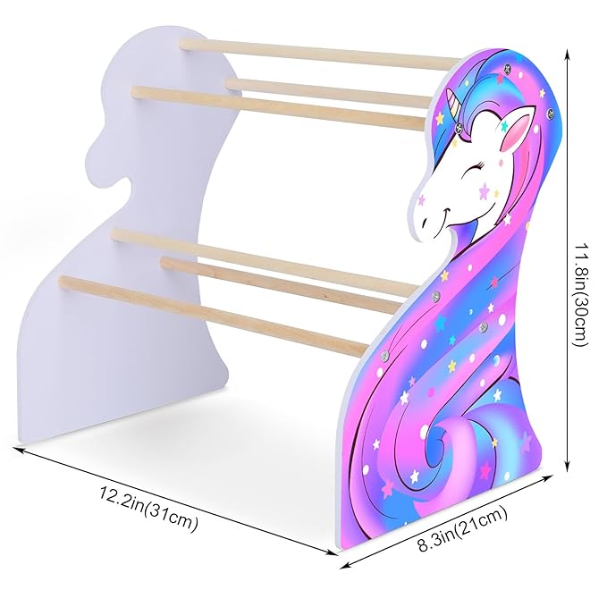 FIOBEE Girls Headband Holder Organizer Unicorn Headband Storage Hair Accessories Organizer Hairband Display Stand Home Room Decors for Kids