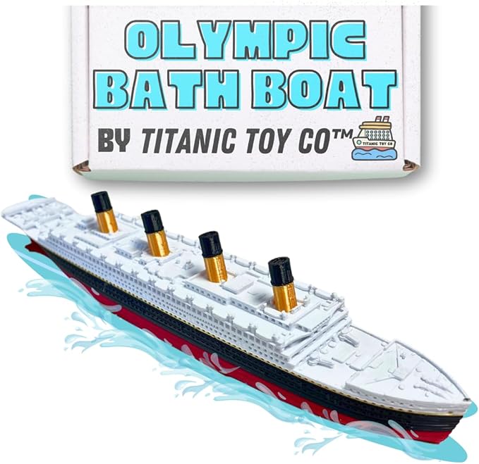 Olympic Bath Boat and Pool Toy by TitanicToyCo, RMS Titanic Toys for Kids, Historically Accurate Titanic Toy, Titanic Ship, Titanic Cake Topper, Titanic Figurine