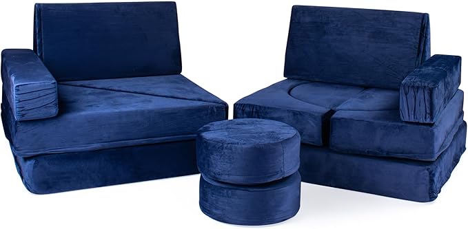 Schooled Kids Soft Play Couch (14pcs) - Children's Furntiture, Modular Kids Play Couch - Sensory Room Must Have Gifts for Toddlers - Climbing Pillow Fort