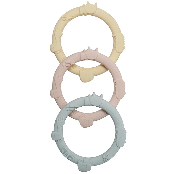 Loulou Lollipop Wild Teething Ring Set (Pastel)