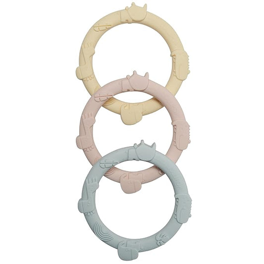 Loulou Lollipop Wild Teething Ring Set (Pastel)