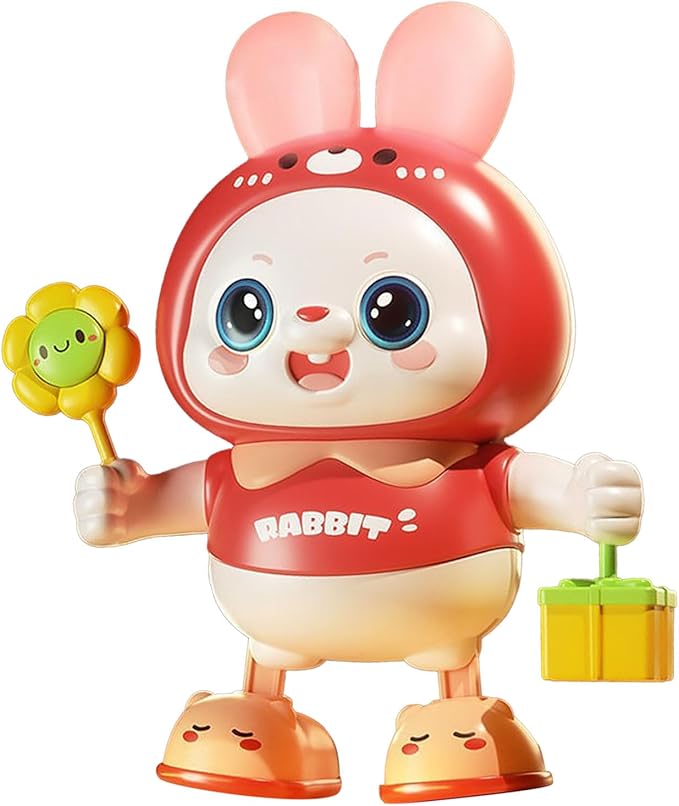 Musical Dance Bunny Toy Heads Up Training Electronic Dancing Bunny Toy for Home Outdoor (P-Ink)