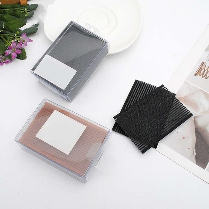 20Pcs Black Magic Bangs Hair Pad, Plastic Paste Posts Square Hair Pad, Hair Styling Tool Barber Acessories Hair Holder Barber Grippers, Hair Accessories, Clips and Barrettes