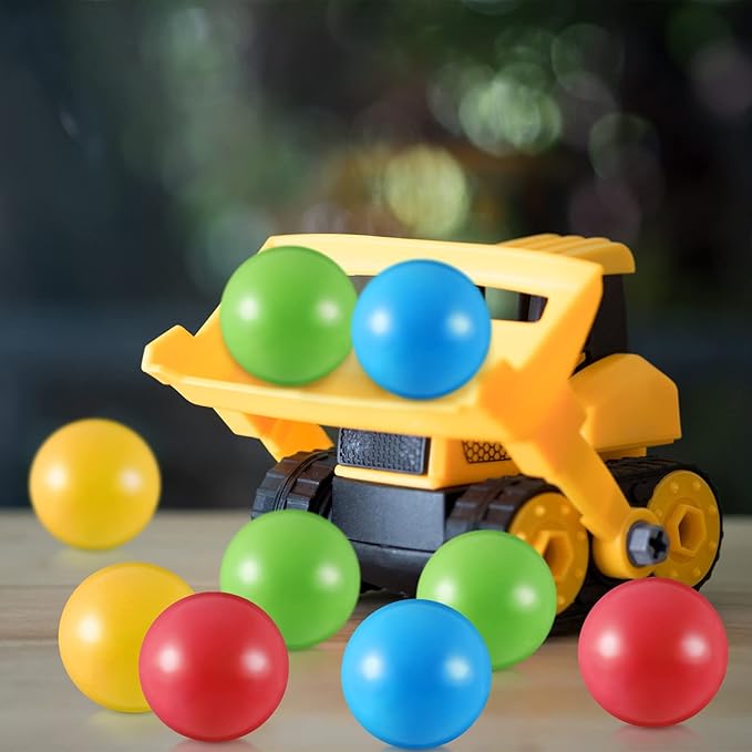 Civaner 12 Pieces Multi Colored Plastic Replacement Balls Small Bulldozer Popper Toy Balls 1.75 Inch Soft Crush Proof Air Filled Ocean Ball for Toddlers (Classic)