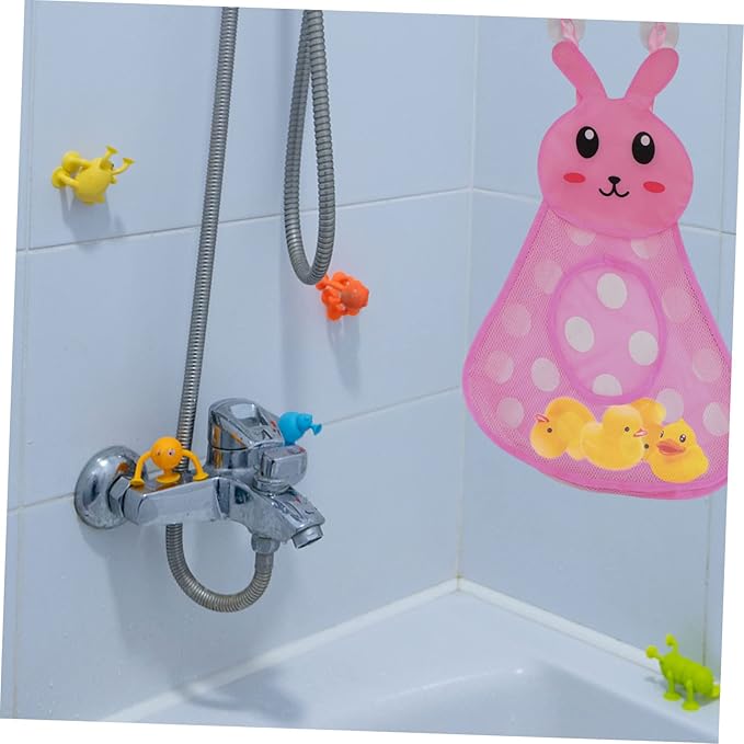 Toyvian 1pc Toy Storage Bag Baby Toys Toddler Toy Baby Bath Bag Baby Storage Bag Toy Bath Toy Organizer Bathroom Organiser Holder Toddlers Toys Rabbit Shaped Bag Tub Child Pvc Bath Net