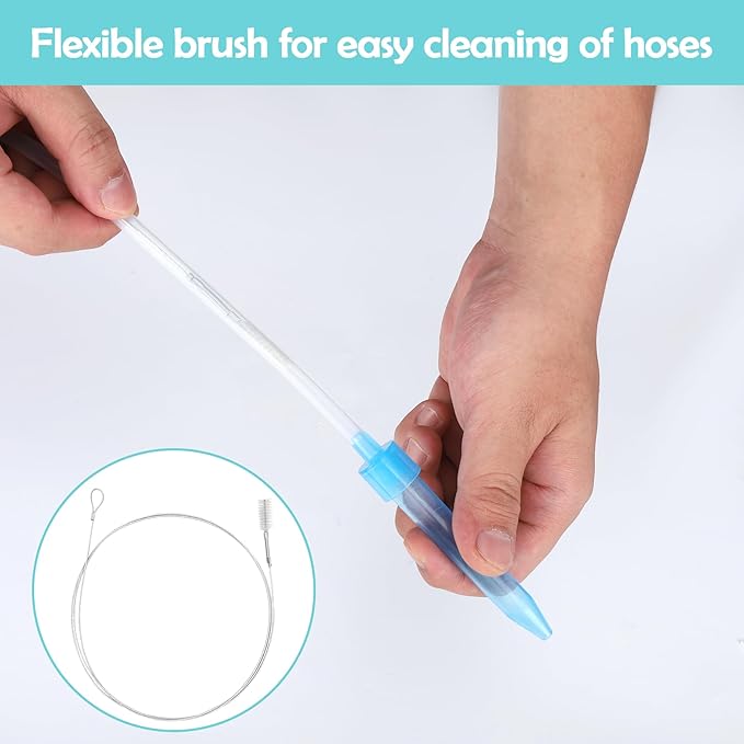 BUSOHA Straw Cleaner Brush kit for Baby Nose Sucker - 11 Piece Straw Cleaner for Nasal Aspirator All‑Angle Infant Nasal Aspirator Cleaning Set Deep Cleans Baby Nose Bulb & Tubing