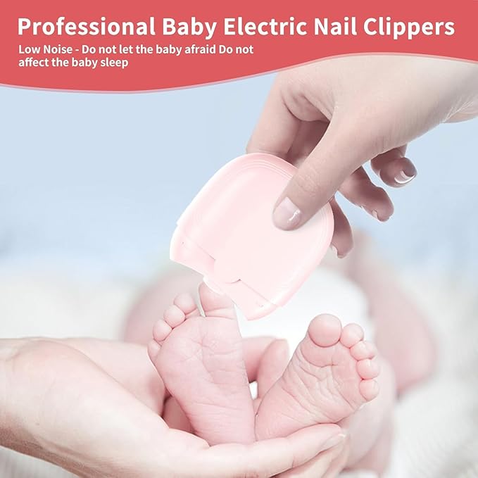 Electric Nail Clipper,Automatic Baby Electric Nail Trimmer,2 Speed Nail Clipper, Rechargeable Nail Kit for Elderly, Baby Nail Trimmer Electric,LED Light Manicure Set,Nail Clippers Gift for Kids,Adult