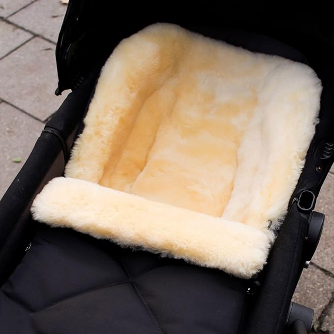 Werner Christ Baby Sheepskin footmuff Oslo Luxe for carrycot - Winter footmuff Made of Medical Fur (from 0 to 6 Months) for carrycot, Infant Carrier, Stroller