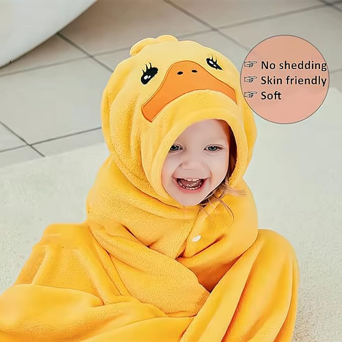 Hooded Baby Towels,Soft Toddler Bath Towel,Gifts for Boy and Girl (Yellow Duck)
