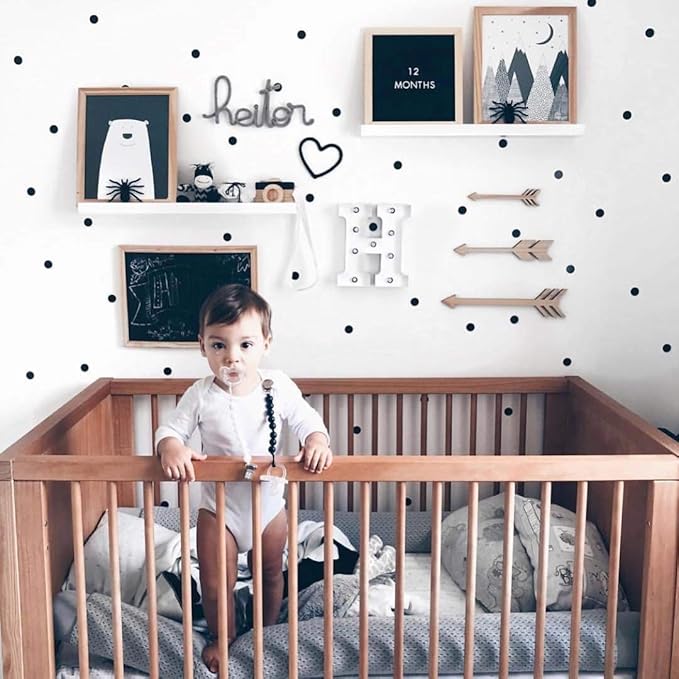 Ali+Oli Silicone Pacifier Clip for Baby (Black) 100% Food-Grade BPA Free Newborn Pacifier Holder Infant Binky Clip for Baby Boy or Girl
