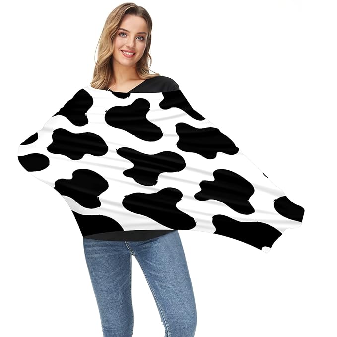 Baby Car Seat Stroller Covers Black Cow Spot Print Nursing Cover Breastfeeding Scarf Soft Breathable Stretchy Coverage Carseat Canopy Cover for Boys and Girls Soft Breathable Multi Use