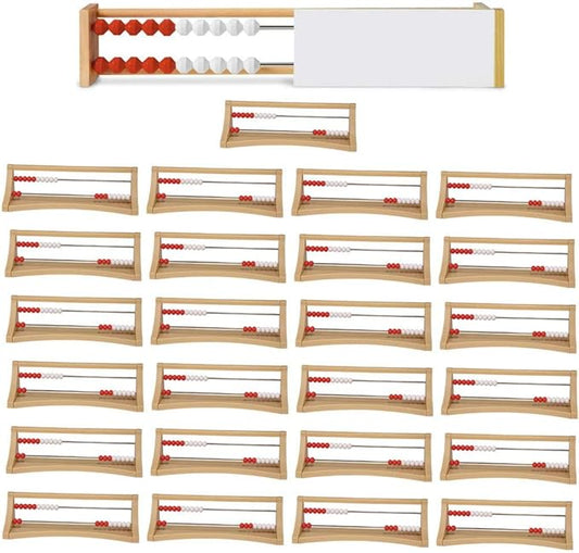 hand2mind Demonstration 20 Bead Rekenrek Classroom Set, Abacus for Kids Math, Math Manipulatives Kindergarten, Counting Rack for Kids, Counters for Kids Math, Kids Educational Toys (Set of 26)
