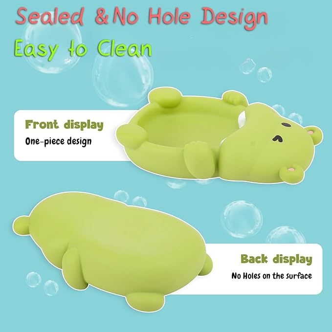 Seal Family Bath Adventure Set, 1 Mother Seal and 3 Baby Seals, Soft Vinyl Material, One-Piece No Hole Design (Seal)