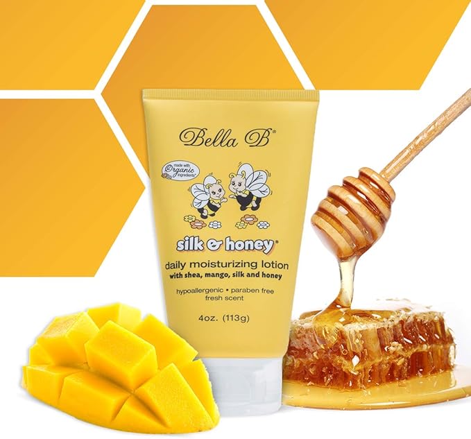 BELLA B Silk & Honey 4 oz - Baby Lotion - Baby Bella - Pregnancy Lotion - Belly Butter For Pregnancy - Pregnancy Cream - Baby Moisturizer - Baby Body Lotion - Moisturizing Lotion For Baby