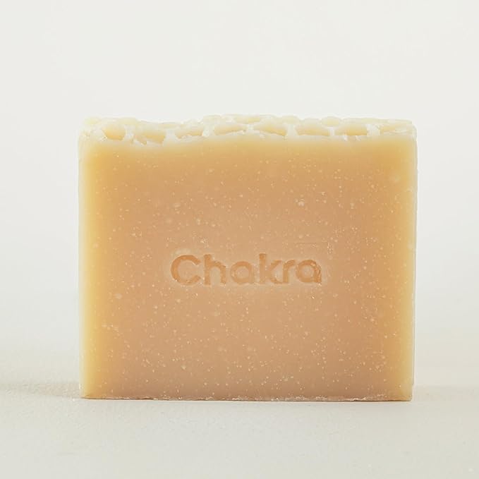 Chakra Goat Milk & Honey Bar Soap - Paraben & Additive Free Handmade Soap Bar for Face, Body and Hands, Gentle Cleansing for Daily Skin Care, 4.23 oz