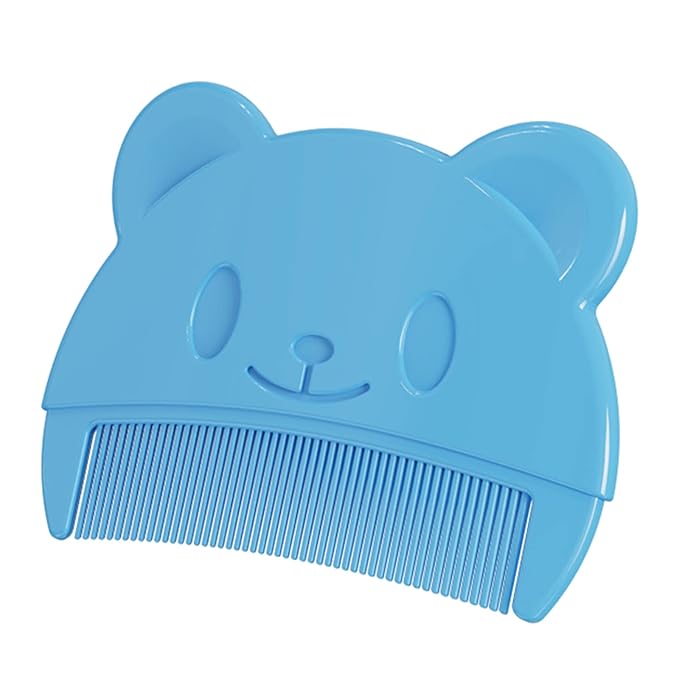 Yuly Hair Comb Fetal Head Dirt Removal Comb Toddler Bathing Comb Head Massager Combs Infant Grooming Product Infant Baby Care Kit, blue