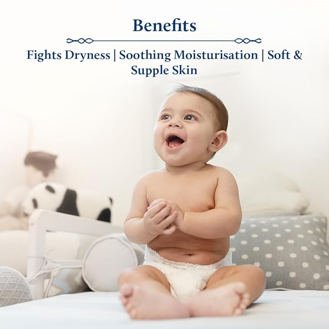 Blue Nectar Baby Lotion with Nourishing Organic Ghee, Body Butters and Ayurvedic Baby Oils Baby skincare | Infant Body lotion | Gentle moisturizer for Kids (12 Herbs, 3.38 Fl Oz)