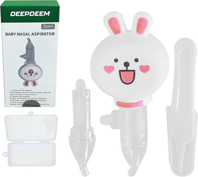 Deepdeem Silicone Nasal Aspirator for Babies and Adults - Reusable Suction Ball for Easy Cleaning and Long-Lasting Twisting Squeeze removes Mucus and Earwax