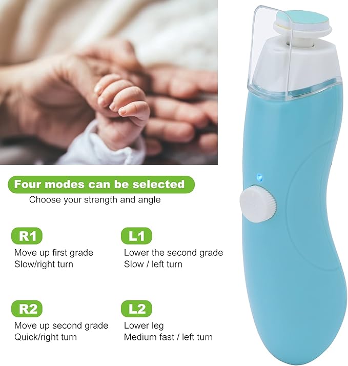 Toddler Nail Clipper, Electric Baby Nail Trimmer Baby Nail Clippers Kids Nail Clippers Infant Nail Clippers Toddler Fingernail Clippers for Baby Fingernails Care (Light Blue)