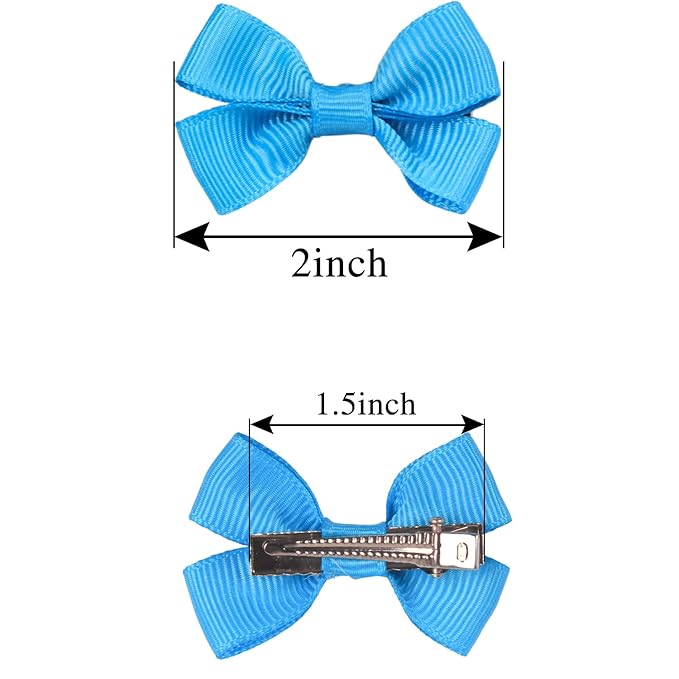 70Piece 2inch Hair Bows for Baby Girls,35colors in Pairs Grosgrain Boutique Solid Ribbon Mini Bows Alligator Clips for Newborn Girls Infants Toddlers