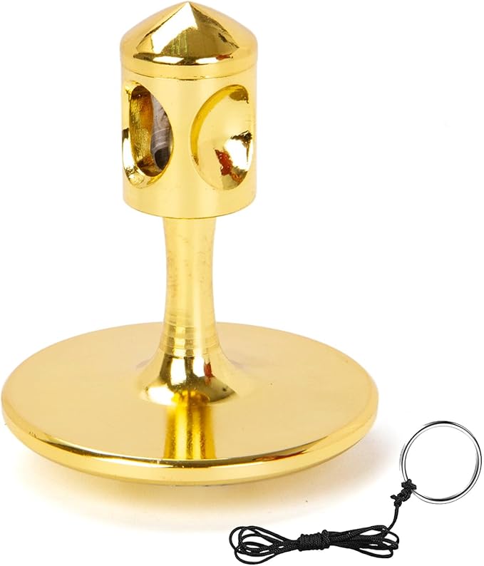 Gyroscope, Long-Lasting Spin,Anti-Gravity Spinner Toys,Physics Toys,Precision Gyroscope,Metal Anti-Gravity Spinning Top Balance Toy,Educational Gift, Premium Fidget Toy. (Champagne Gold, Medium Size)