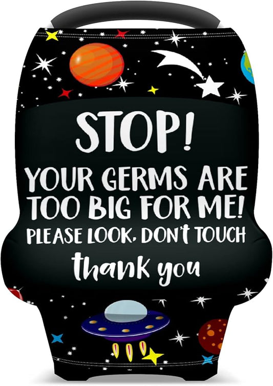 Baby Car Seat Stroller Covers - Don't Touch Outer Space Planets New Mom Nursing Cover Breastfeeding Scarf Soft Breathable Stretchy Coverage Carseat Canopy for Boys and Girls