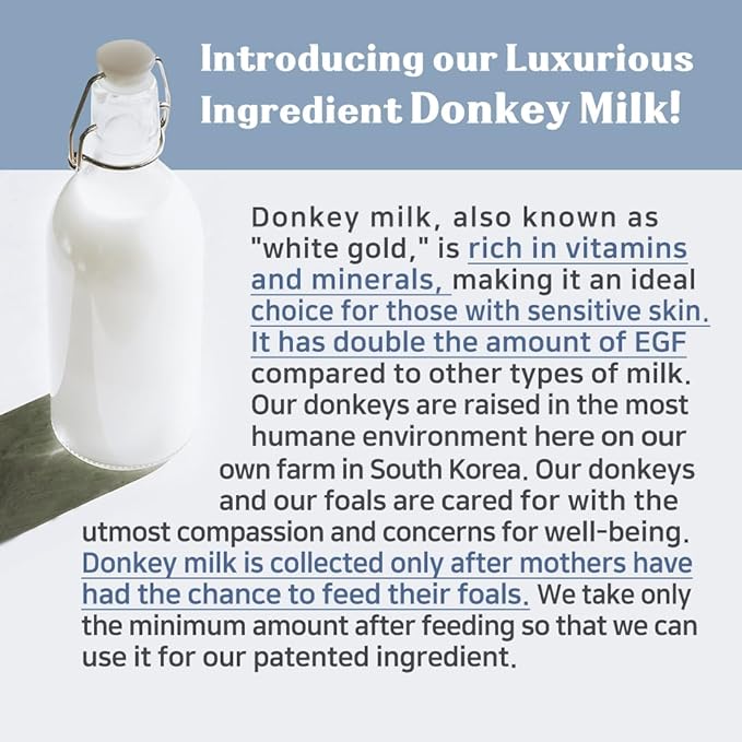 Ceramide Lotion with Donkey Milk | 200ml 6.76 Fl.Oz | Non-Sticky | Hypoallergenic | Deep Moisturization | Anti-Wrinkle | Summer Essentials | Korean Skincare for Sensitive Skin