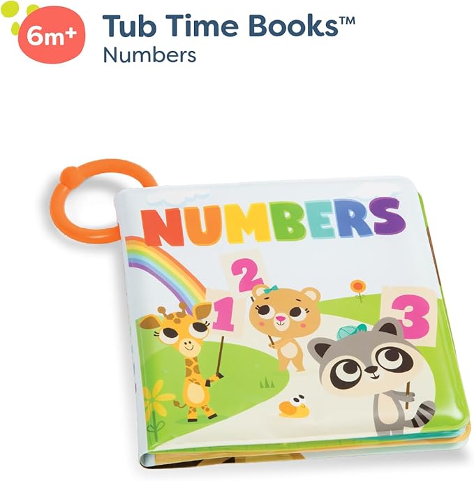 B. toys – Baby Bath Book – Educational Book for Babies – Book About Numbers – Waterproof Bathtub Toys – 6+ Months – Tub Time Books – Numbers