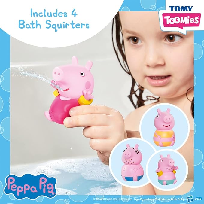 Tomy Toomies Peppa Pig Peppa’s House Bath Toy Playset – Bath Time Water Play Activity Center – Baby and Toddler Bath Toys for 18 Months and Up