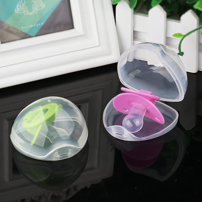 Accmor Pacifier Case, Pacifier Holder Case, Pacifier Container for Travel, BPA Free, Transparent, 4 Pack