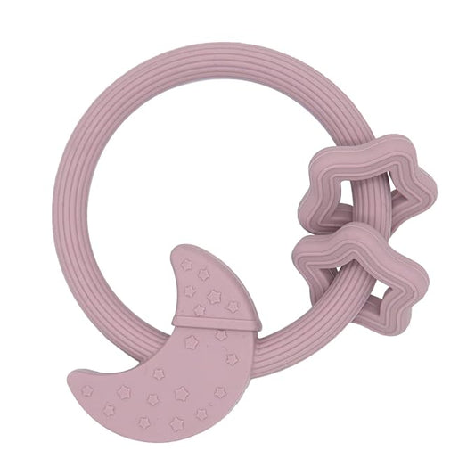 Silicone Baby Teething Toy, Silicone Baby Teether for Babies 3 Months+, BPA Free, Boys Girls Shower, Birthday, Christmas Gifts(Lilac)