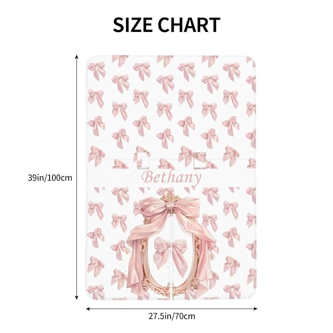 Custom Name Baby Car Seat Cover Pink Bow – Personalized Nursing Cover, Stroller Canopy, Breastfeeding Privacy Cover, Multi-Use Infant Blanket, Shower Gift for Baby Girls