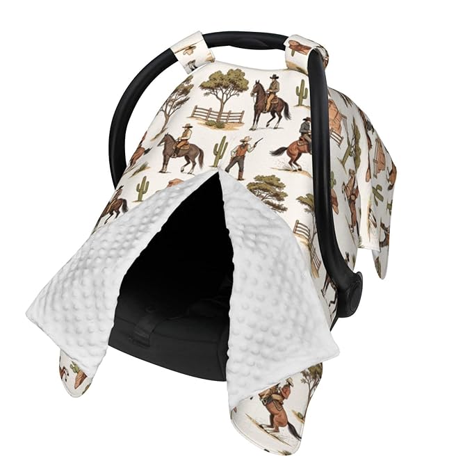 Western Baby Car Seat Canopy Cover Multi Use Nursing Cover for Mom Nursing Covers Newborn Western Shower Gift