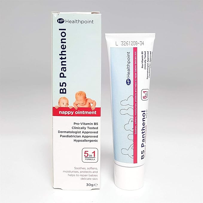 Healthpoint B5 Panthenol Nappy Ointment with Pro-Vitamin B5, 5-in-1 Formula, Soothes and Protects, Suitable for Daily Use, 30g