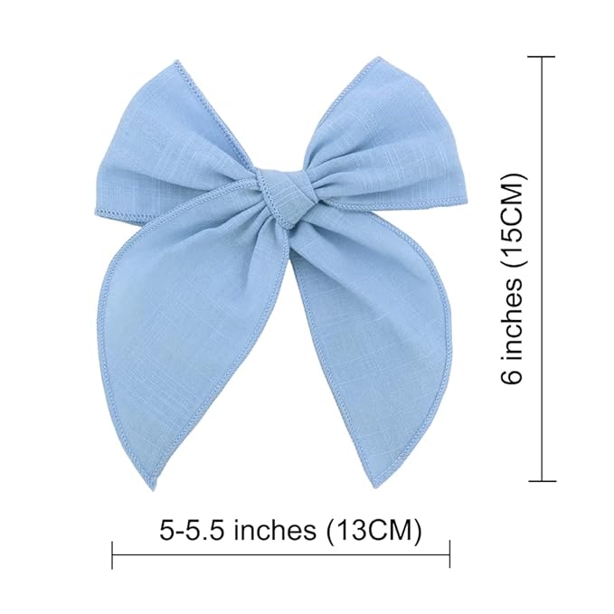 Sugarmelon Pack of 24 Large Linen Hair Clips for Girls Women - 24 PCS Hair Accessories for All Ages (Linen, One Size Fits All, Handmade, Various Occasions, Hair Clip, Hair Securing, Decorative)