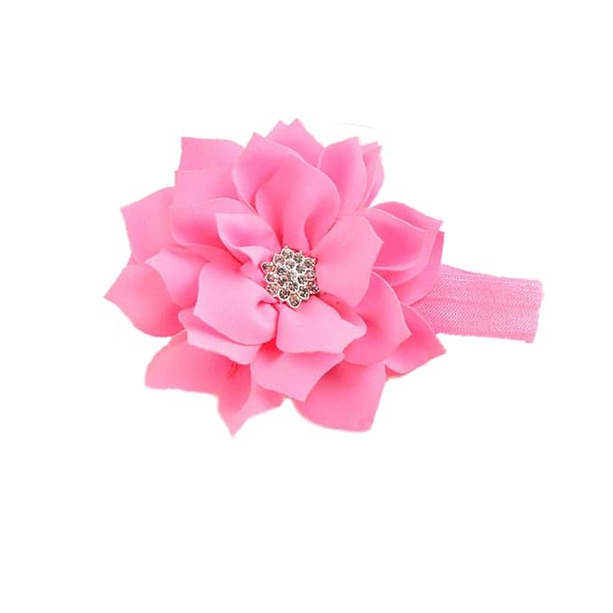 Girl Baby Flower Headbands Rhinestone Flower Princess.(FD83-Multicolor)