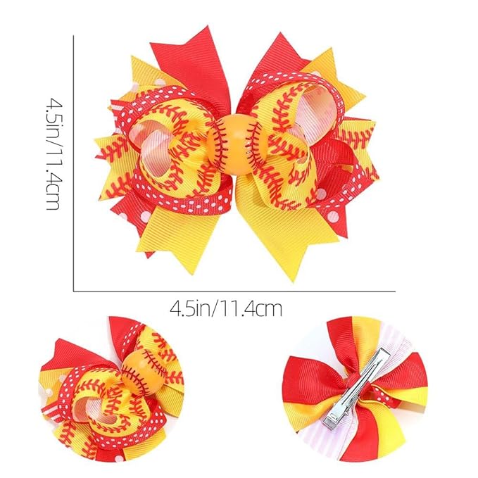 BBTDIN Baby Hair Band with Football Bows and Turban Headband for Girls (E0-Hair Clips)