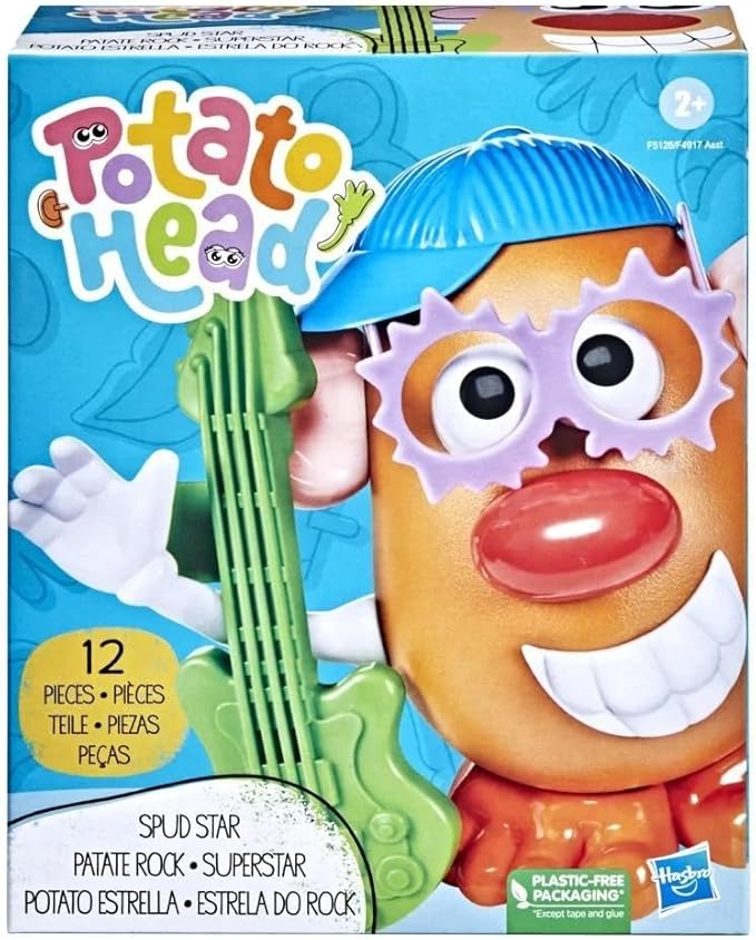 Mr. Potato Head Spud Star Toy Set, Musical Rocker Theme with Guitar, Kids Dress Up Accessories