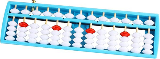 Larcele Bead Arithmetic Counting Abacus with Reset Button,13 Column SP-02 (Blue 1)