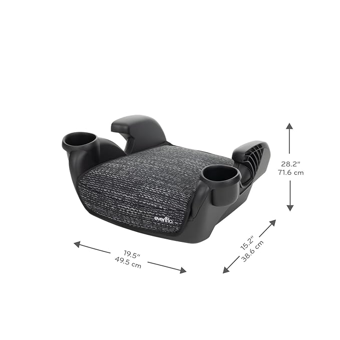 Evenflo GoTime No Back Booster Car Seat (Static Black)