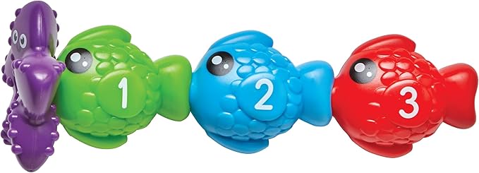 Learning Resources Steve the Scoop & Splash Shark, 7 Pieces, Ages 18 Months+, Toddler Bathtub Toys, Pool Activities for Boys and Girls, Water Games