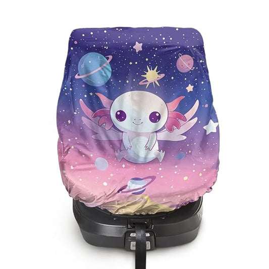 XYZCANDO Axolotl Cooling Car Seat Cover Baby Cartoon Car Seat Sun Cover for Baby Waterproof Baby Car Seat Sun Shade Cover Summer Carseat Cover Protect from Sun/Hot Days 2025