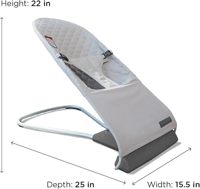Safe & Sustainably-Made Bouncer, Organic Cotton and Wool Cover, Made with 100% Recycled and Regenerative Materials, Buyback Guarantee with 20% Cashback Rebate, Newborn to Toddler