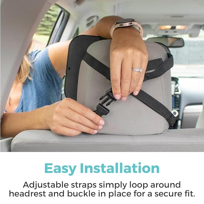 Toddleroo by North States - Baby Car Mirror: Rear Facing Car Seat Mirror for Baby - Wide Shatterproof Infant Mirror for Car - Black