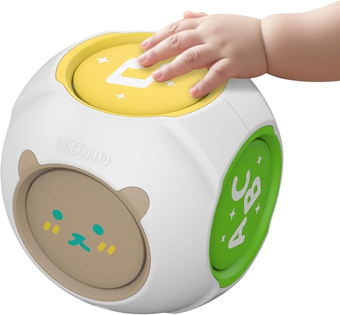 Bilingual Baby Toys Musical Learning Cube Educational Learning Toy for 1 Year Old, Toddler Activity Cube with Music & Lights for 6-9-12-18 Months Babies Infants, First Birthday Gift for Boys Girls