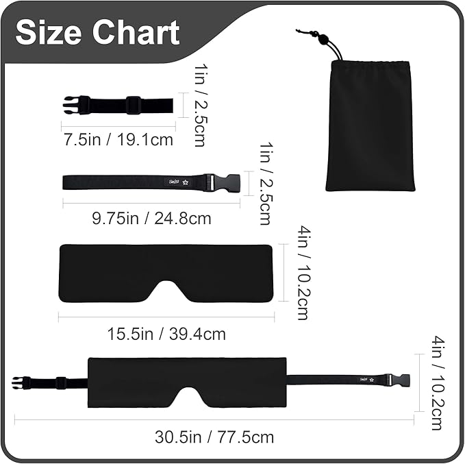 SPRING SEAON Airplane Head Strap for Sleeping, Double-Sided Airplane Eye Mask Head Holder, Adjustable Seat Sleeper Support for Plane, Car & Office Chair, Contoured Nose-Friendly Design，Pouch Included