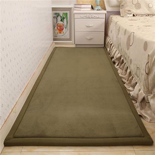 Play Crawling mat for Nursery Baby, Extra Soft Activity Floor Mat for Kids Playroom Bedroom-Olive Green-80 * 200cm