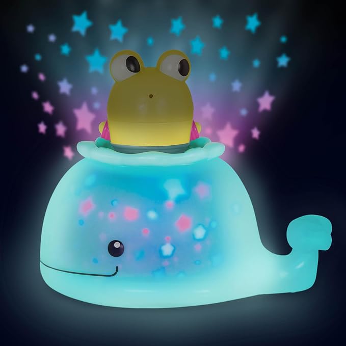 B. toys – Animal Bath Toys – Waterproof Bath Book – Light – up Whale & Color Changing Frog Squirt – Bath time Playset – 6+ Months – Glow & Splash, Tub Time Book