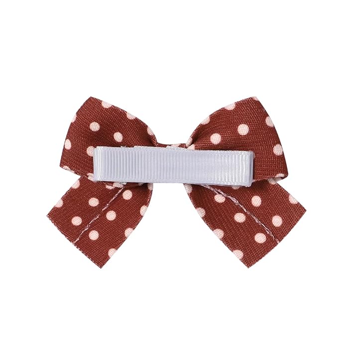 Baby Hair Clips for Girls, LeopardBaby Clip Bows, Toddler Girl Hair Accessories forKids Fully Lined Polka Dot Alligator ClipBarrettes,Packed in pairs[L]